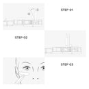 3-i-1 eyeliner og stempelsett for nedre vipper