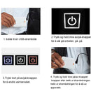 Oppvarmet jakke, vintervarm, USB-ladet