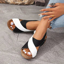 Sandalias ortopédicas súper cómodas con tacón inclinado para mujer