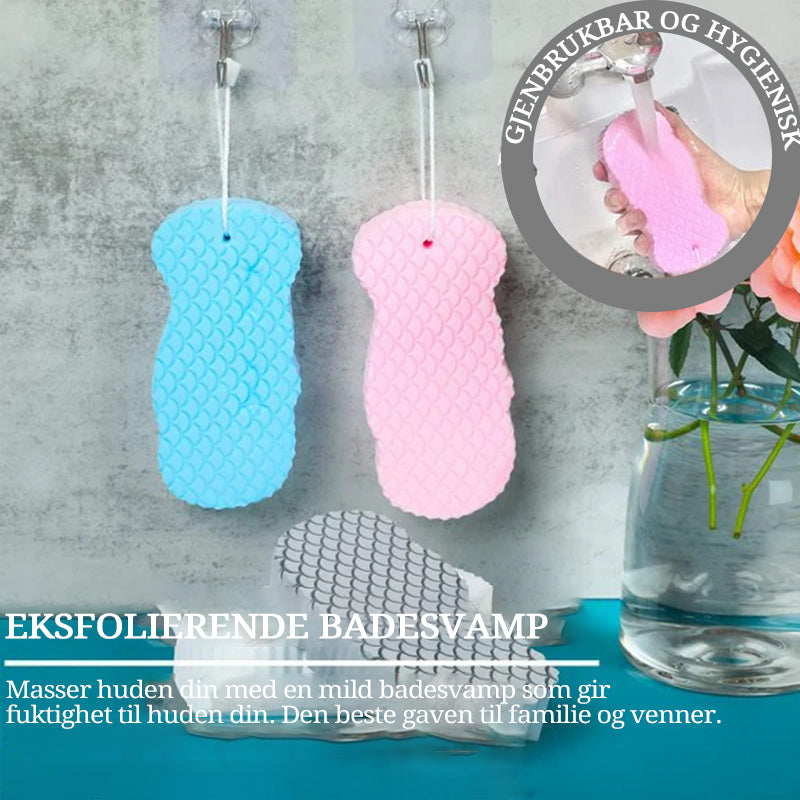 Supermyk eksfolierende badesvamp