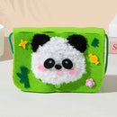 Foreldre-barn håndlaget tegneserie ikke-vevd myntveske messenger bag