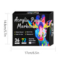 Tofarget akrylmalingspenne med dobbel ende