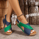 Sandalias ortopédicas súper cómodas con tacón inclinado para mujer