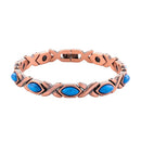 Antikk kobberfarget magnetisk steinarmbånd