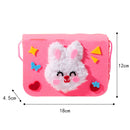 Foreldre-barn håndlaget tegneserie ikke-vevd myntveske messenger bag