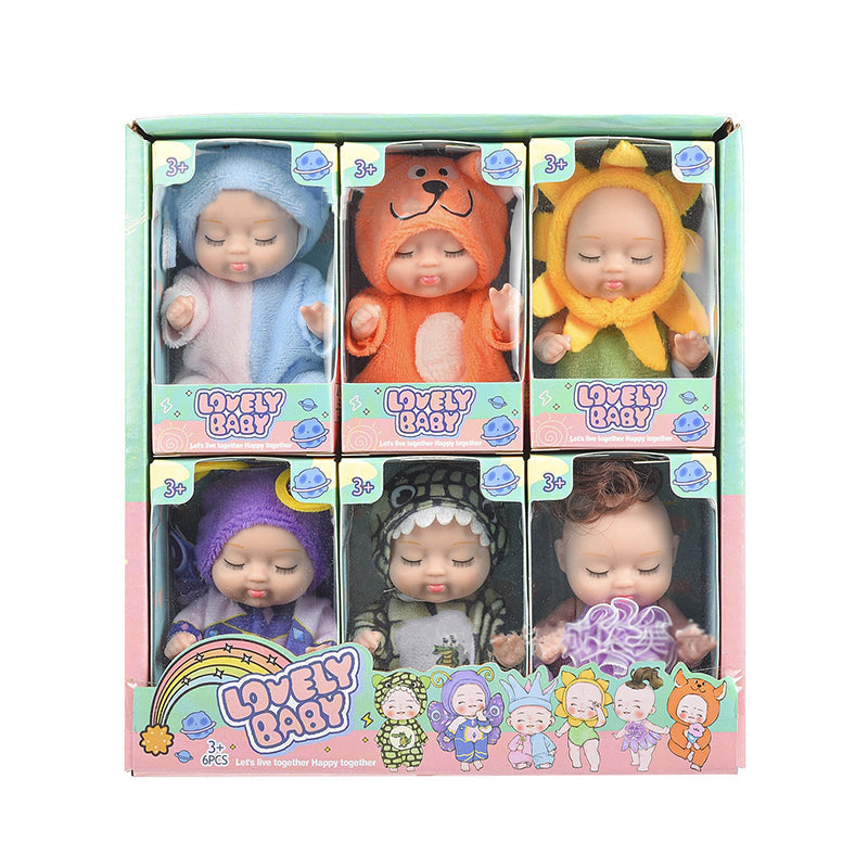 Realistiske mini babydukker med klær
