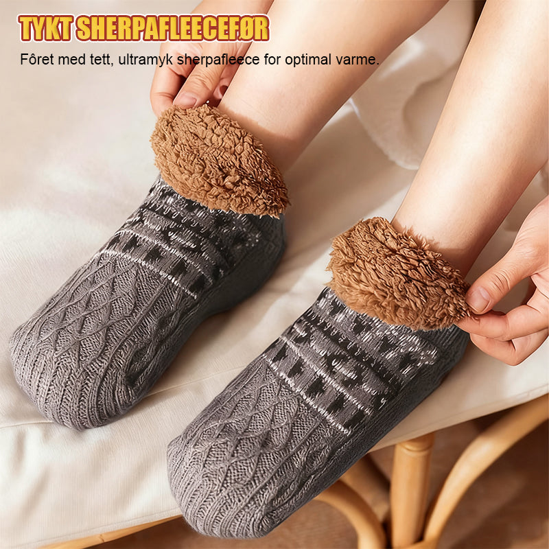 🧦 Jacquard-gulvsokker – Koselig varme med hvert skritt