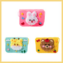 Foreldre-barn håndlaget tegneserie ikke-vevd myntveske messenger bag