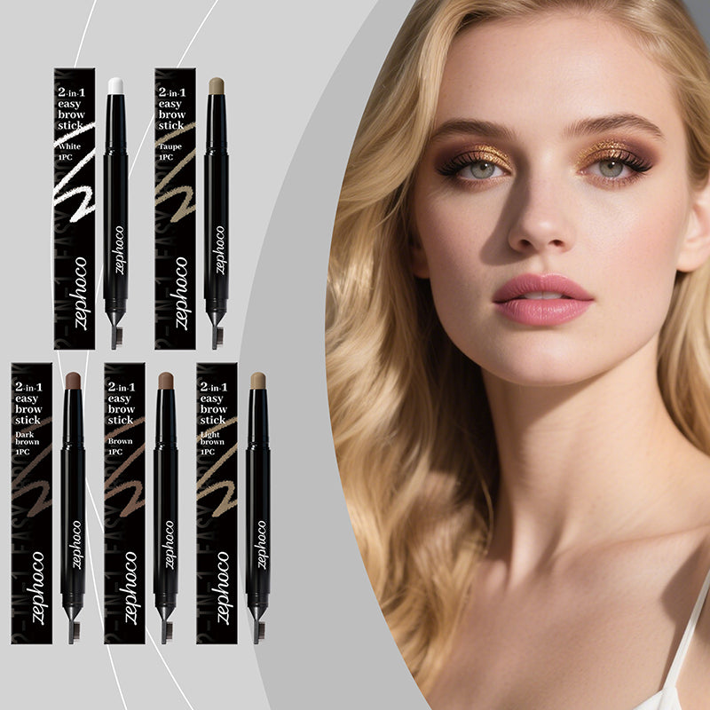 🌟 Brukervennlig 2-i-1 øyenbrynsblyant