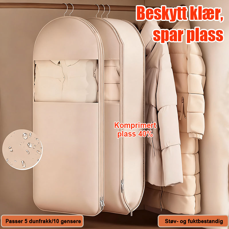 👕Plassbesparende hengende klesveske med selvkomprimerende glidelås