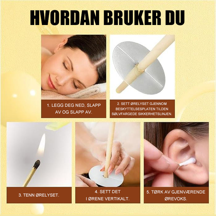 Naturlig blusset bivoks ørelys