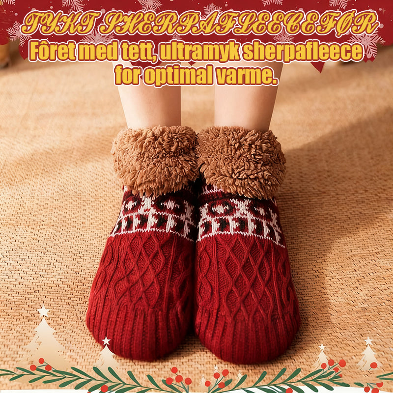 🧦 Jacquard-gulvsokker – Koselig varme med hvert skritt