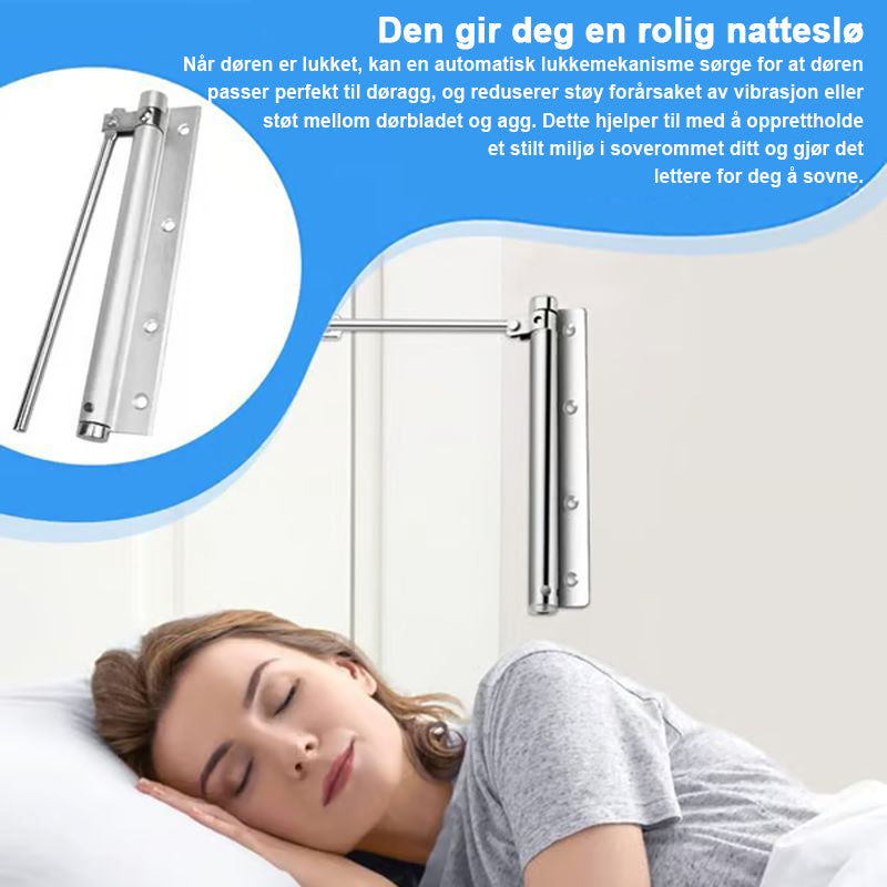 Automatisk dørhengsel med selvlukking