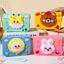 Foreldre-barn håndlaget tegneserie ikke-vevd myntveske messenger bag