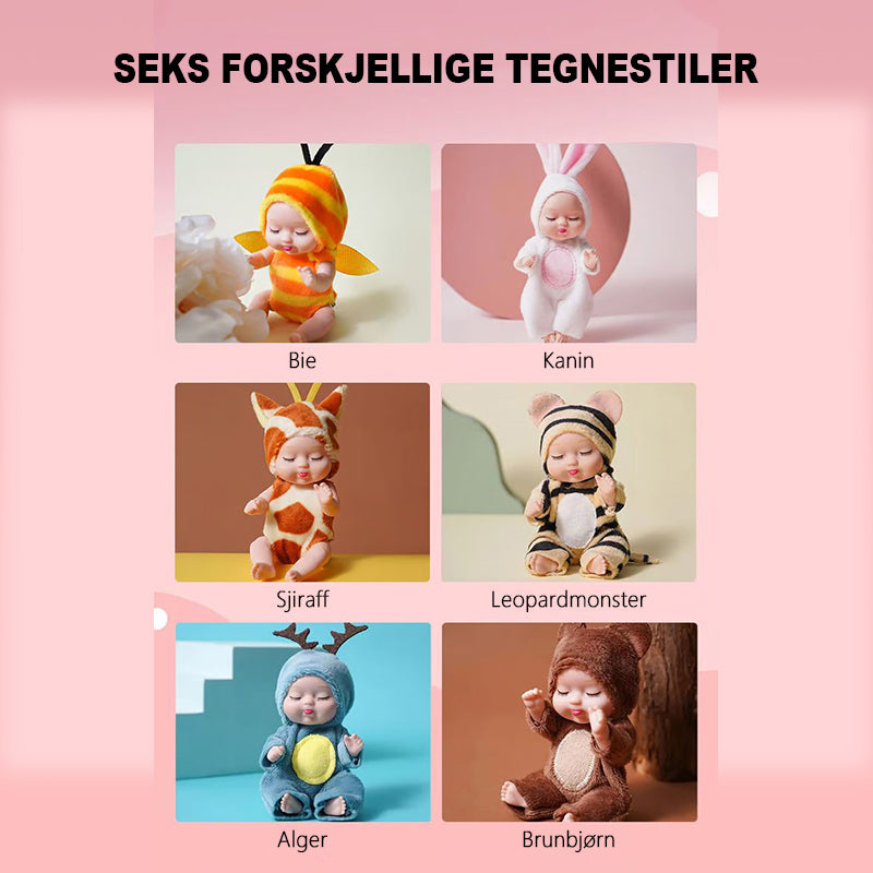 Realistiske mini babydukker med klær