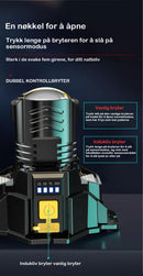 Oppladbar sensorstyrt hodelykt