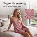 Løstsittende damechemise i modal og blonde med V-hals (kolleksjon 2026)