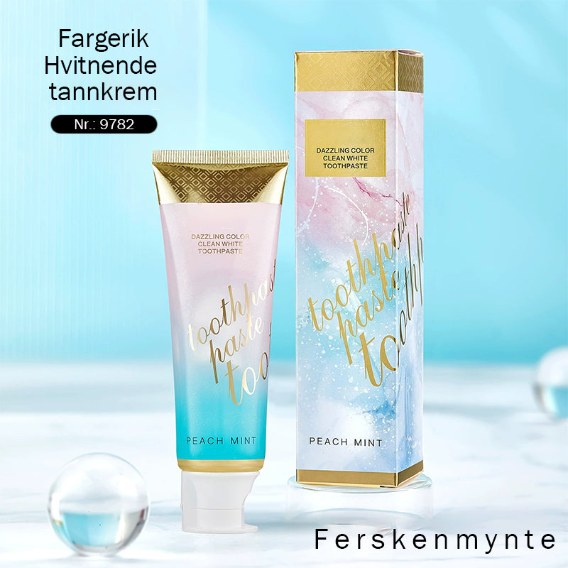 Farget hvitende tannkrem