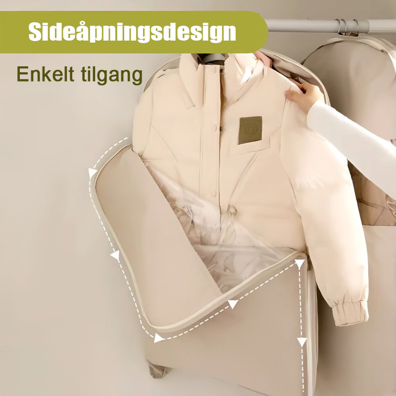 👕Plassbesparende hengende klesveske med selvkomprimerende glidelås