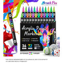 Tofarget akrylmalingspenne med dobbel ende