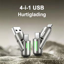 4-i-1 USB-ladekabel mFish Hurtiglading MAX 240W