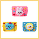 Foreldre-barn håndlaget tegneserie ikke-vevd myntveske messenger bag