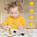 DIY solcelledrevet satellittmodellvitenskapssett i tre