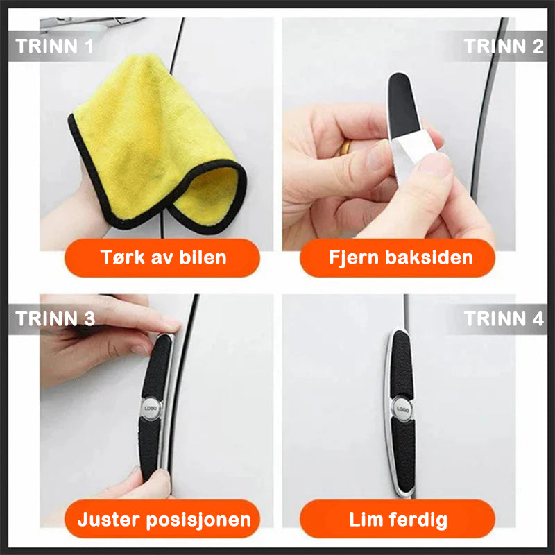 Metallstøtfangere til bil (4 stk/1 sett)