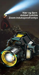 Oppladbar sensorstyrt hodelykt