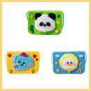 Foreldre-barn håndlaget tegneserie ikke-vevd myntveske messenger bag