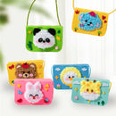 Foreldre-barn håndlaget tegneserie ikke-vevd myntveske messenger bag