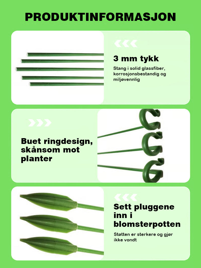 Hageblomster Blomsterstøtte Enkelstangstøtte