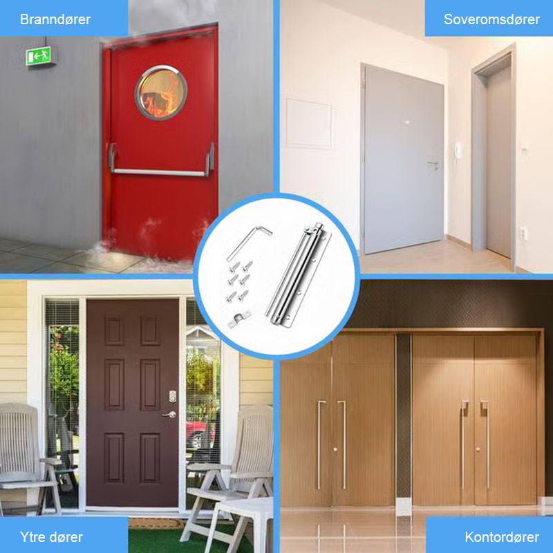 Automatisk dørhengsel med selvlukking