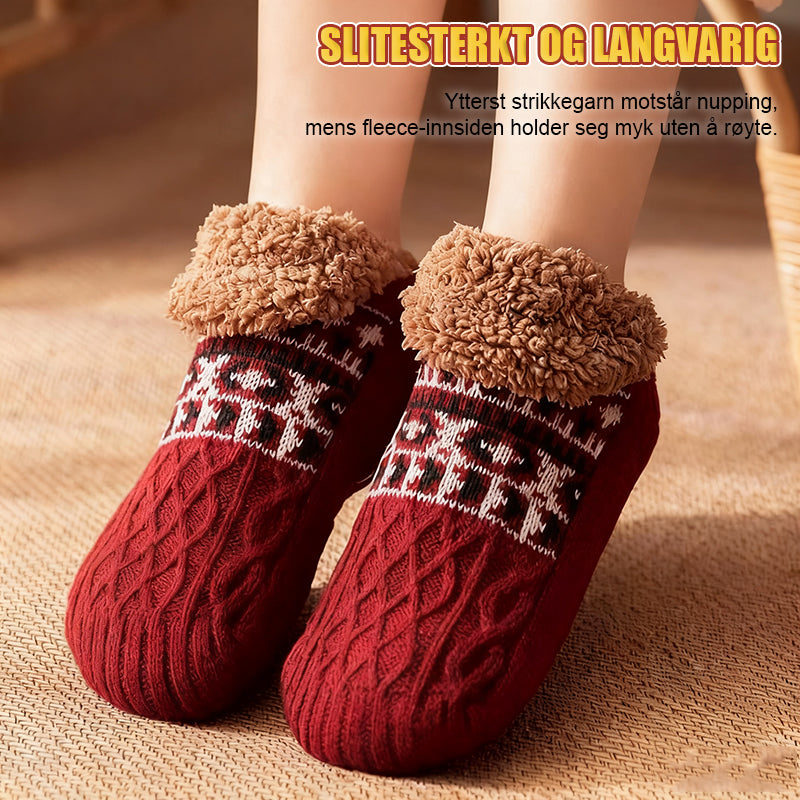 🧦 Jacquard-gulvsokker – Koselig varme med hvert skritt