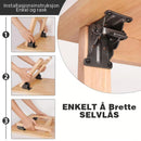 Kraftige sammenleggbare bordbenbeslag med selvlåsende hengsler