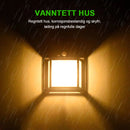 Vegglampe med solcelledrevet wolfram for utendørs bruk