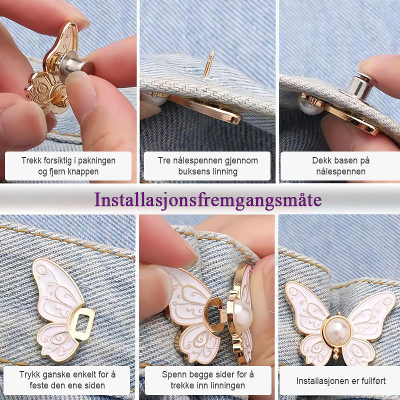 ✨Sett med 4 avtakbare sommerfuglklemmer🦋