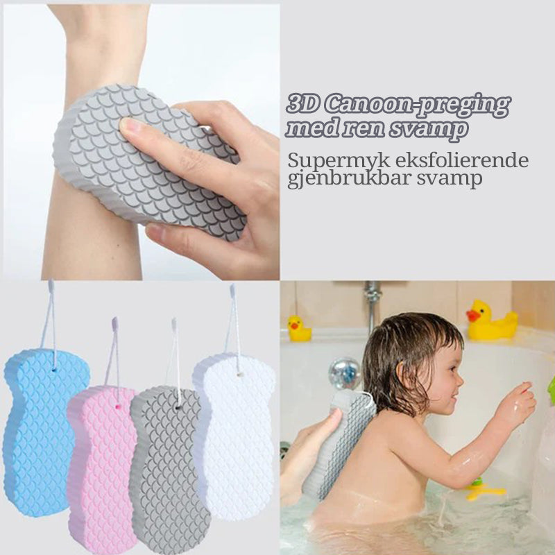 Supermyk eksfolierende badesvamp