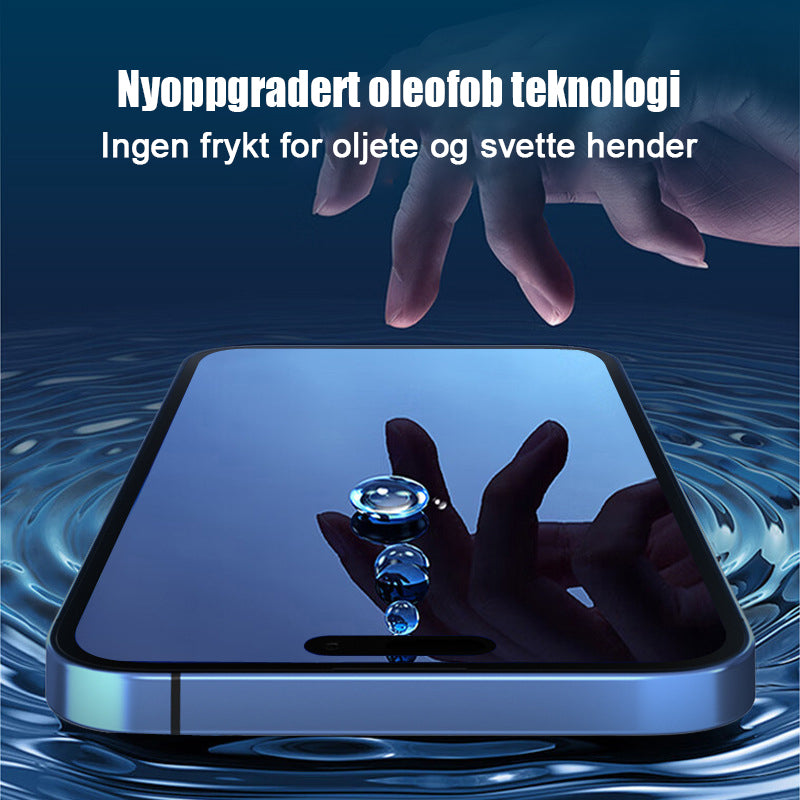 For iPhone Støvtett og krympefri herdet film + støvfritt filmverktøy