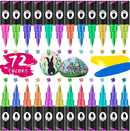 Tofarget akrylmalingspenne med dobbel ende