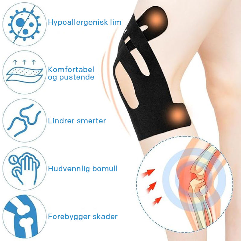 Kinesiologitape for knær (4 stk.)