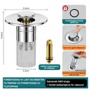 Isoler lukt og hindre kakerlakker-Rustfritt stål gulvavløpsfilter