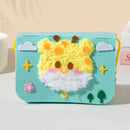 Foreldre-barn håndlaget tegneserie ikke-vevd myntveske messenger bag