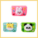 Foreldre-barn håndlaget tegneserie ikke-vevd myntveske messenger bag