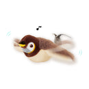 Simuler fuglekall, plysj kjæledyrleketøy, simuleringsfugl med svingende vinger