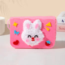 Foreldre-barn håndlaget tegneserie ikke-vevd myntveske messenger bag