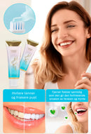 Farget hvitende tannkrem