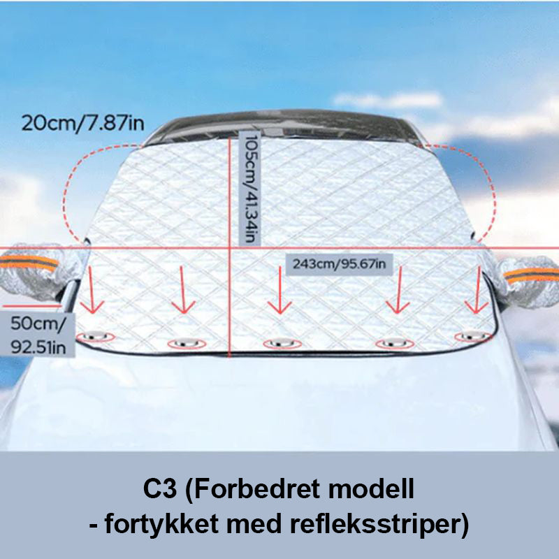 Magnetisk beskyttelse av bilen mot snø