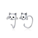 Sterling sølv katteøreringer