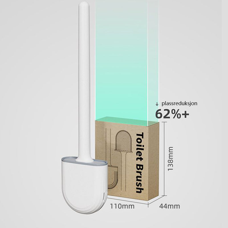 Veggmontert rund silikon toalettbørste